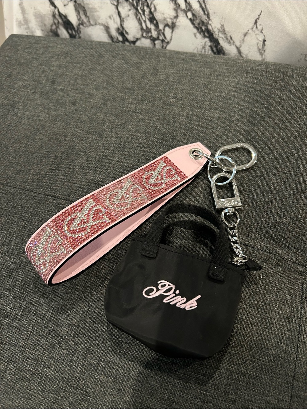 PINK Victoria's Secret Pink Key chain and charm